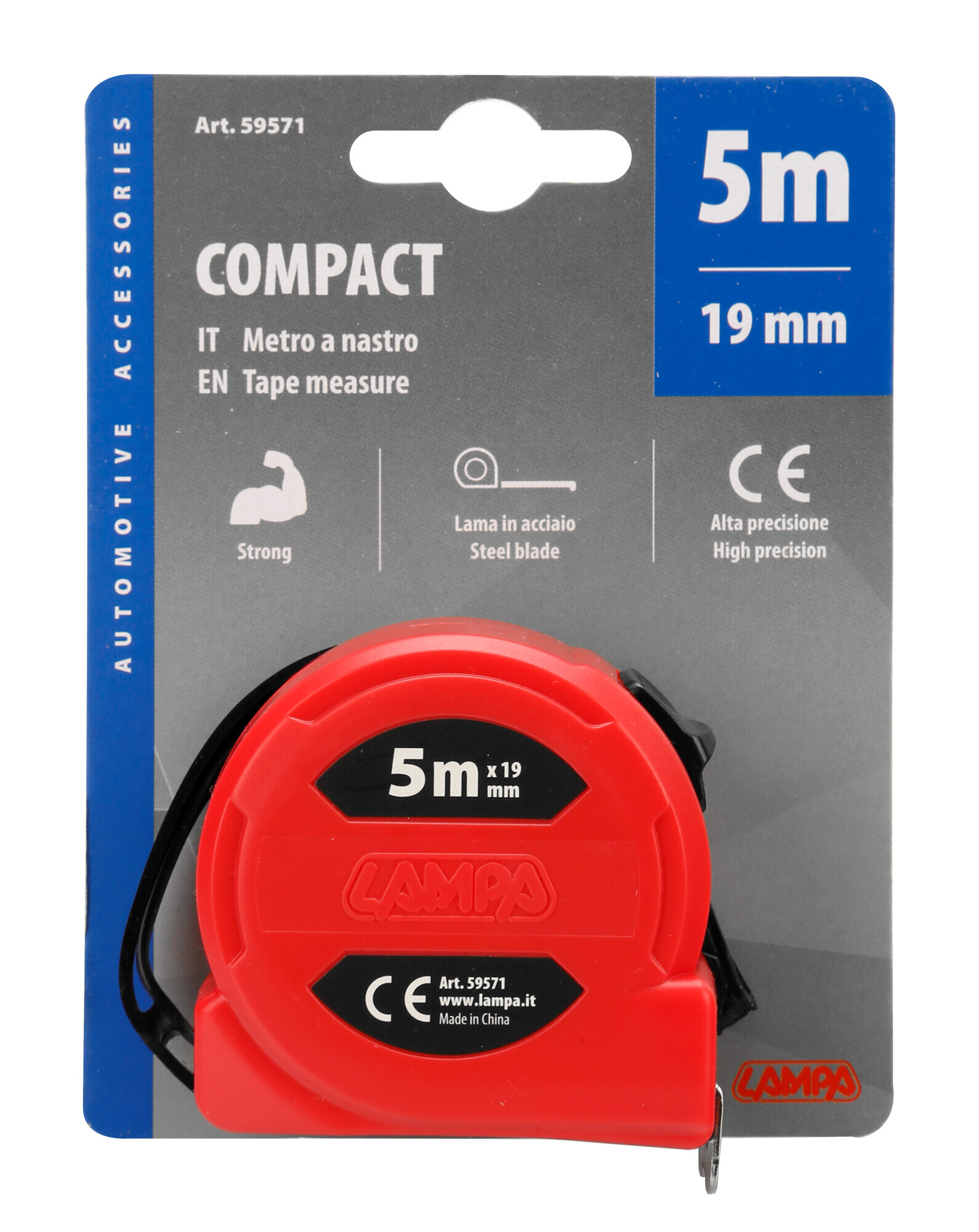Compact, metro a nastro - 5 m x 19 mm - Confezione da 12 pezzi - immagine 5