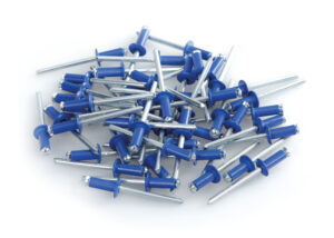 Aluminium Rivets, set 50 rivetti Graf per portatarga - Blu