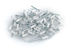 Aluminium Rivets, set 50 rivetti Graf per portatarga - Bianco
