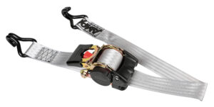 Nastro tensore con cricchetto autoretrattile, doppio gancio - 5x300 cm