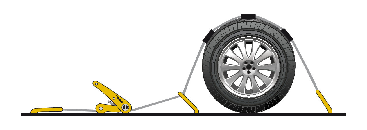 Nastro tensore con cricchetto per bisarca, gancio singolo - 3200 Kg - 5x250 cm - immagine 6