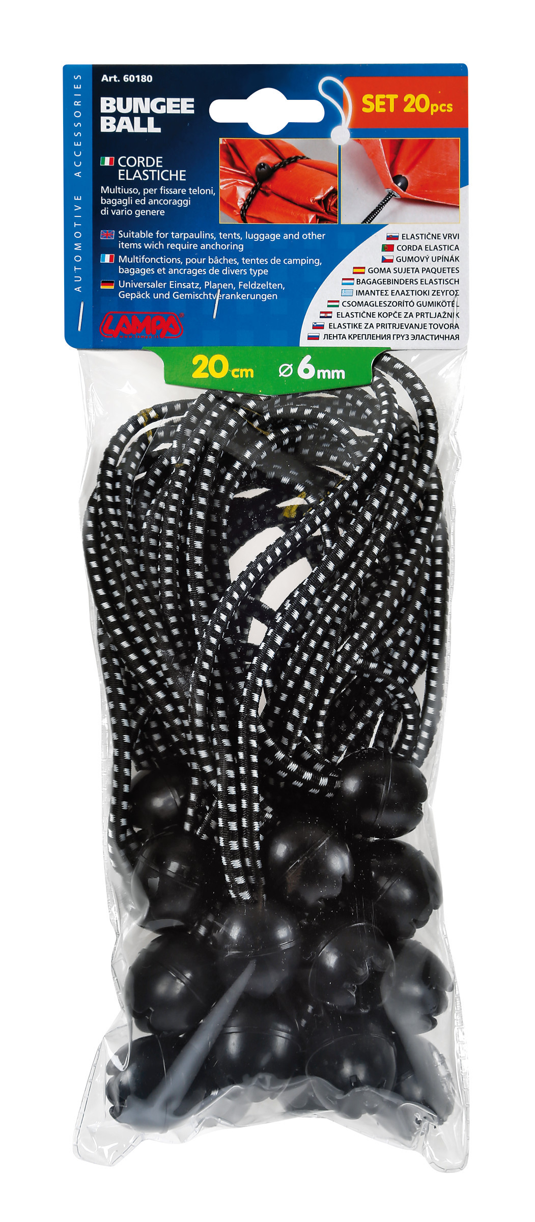 Bungee Ball, set 20 corde elastiche - 20 cm - Ø 6 mm - immagine 3