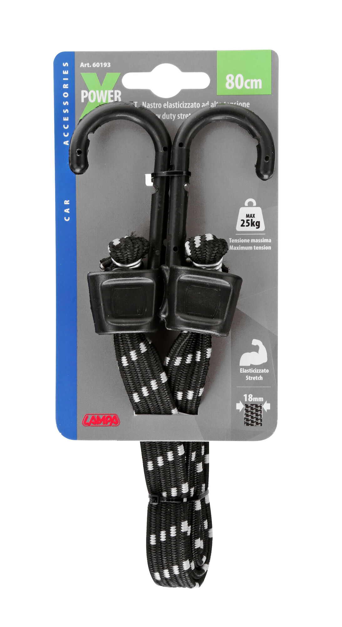 X-Power, nastro elasticizzato - 80 cm - immagine 2