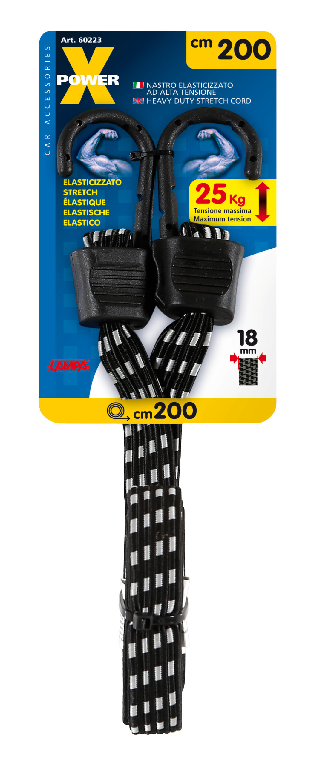 X-Power, nastro elasticizzato - 200 cm - immagine 2