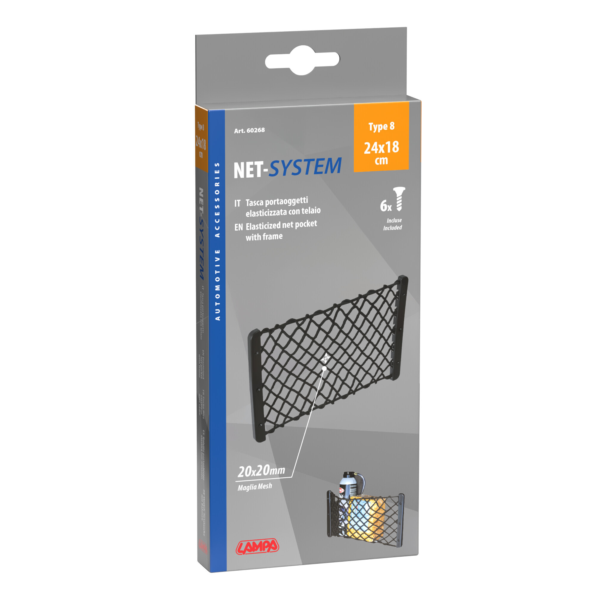 Net-System-8, tasca a rete elasticizzata con telaio - 24x18 cm 3 Net-System-8, tasca a rete elasticizzata con telaio - 24x18 cm - immagine 3