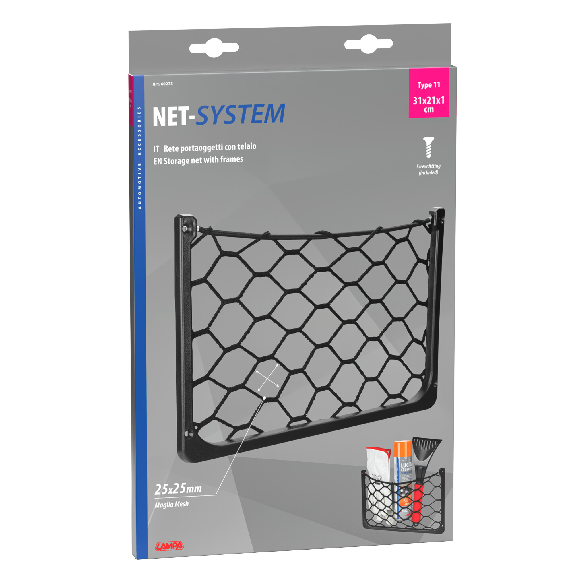 Net-System 11, rete portaoggetti con telaio - immagine 2