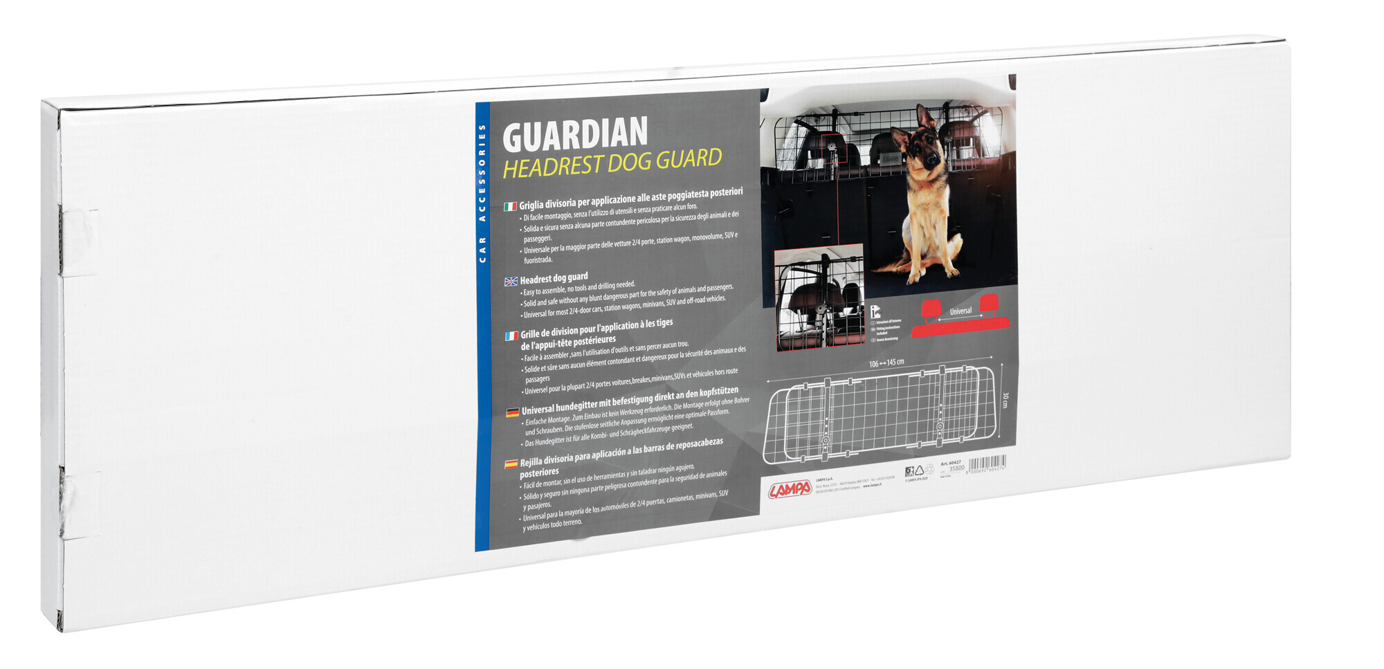 Guardian, griglia divisoria telescopica, applicazione poggiatesta 2 Guardian, griglia divisoria telescopica, applicazione poggiatesta - immagine 2