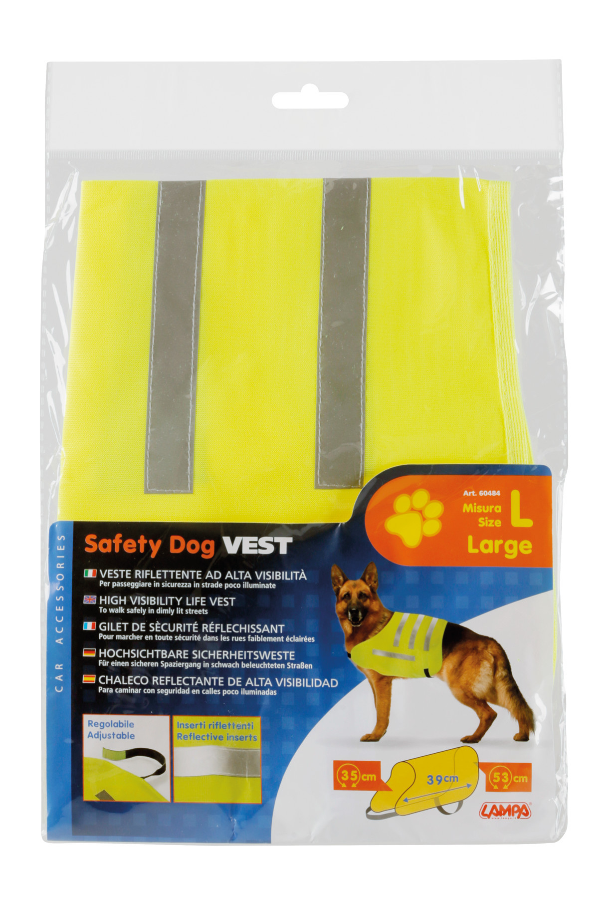 Dog Safety vest, veste riflettente ad alta visibilità - L - immagine 3