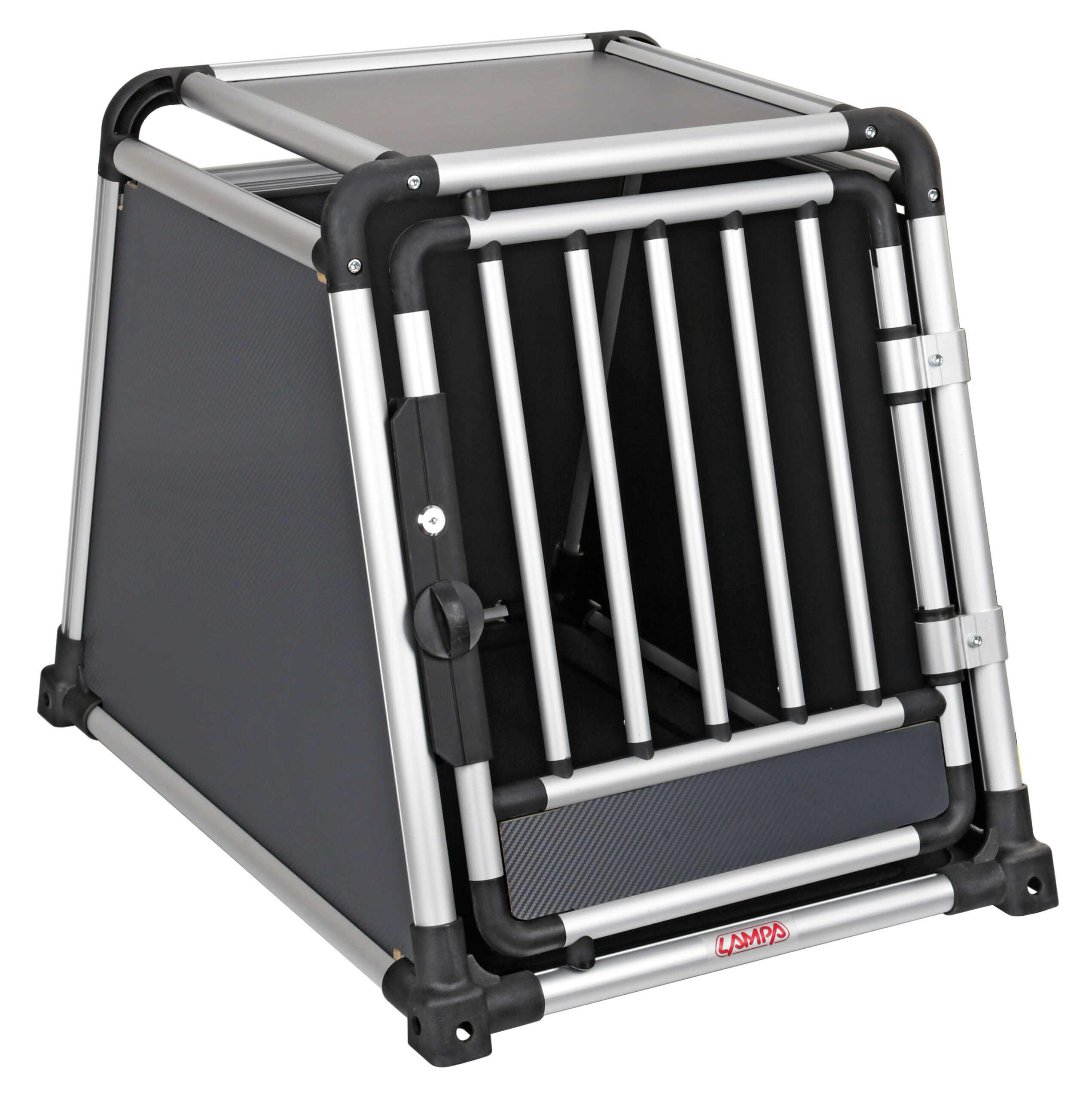 Premium, trasportino in lega di alluminio, specifico per il trasporto di animali in auto - Type 6 - 55 x 77 x H 60 cm