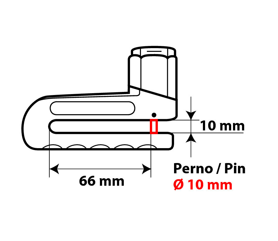 Lucchetto bloccadisco - Perno Ø 10 mm - immagine 4