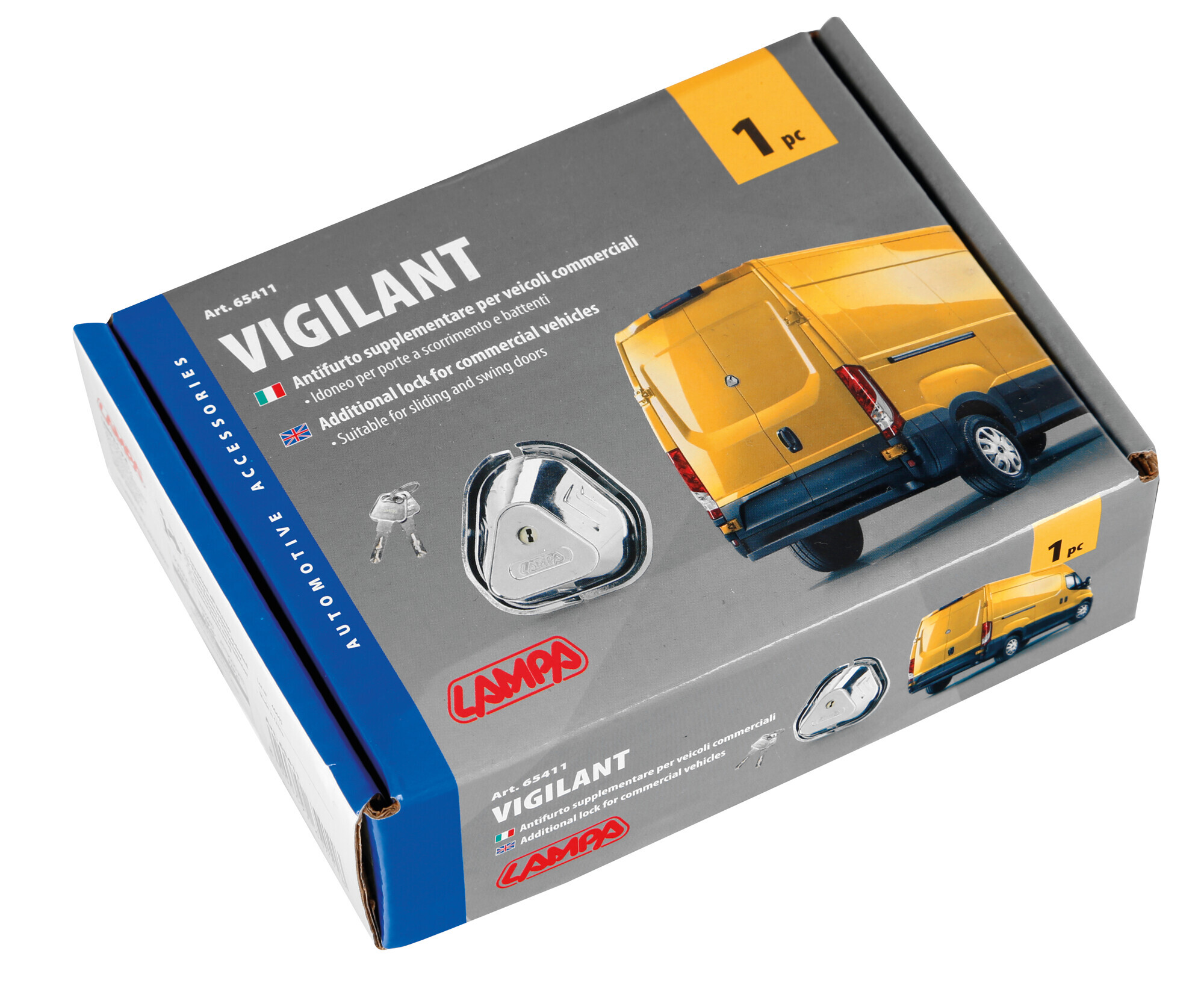 Vigilant, kit 1 serratura aggiuntiva per porte veicoli commerciali - immagine 4