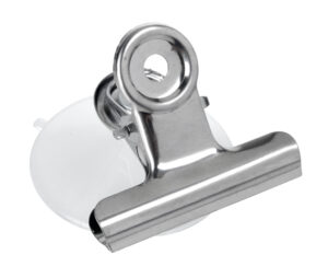 Set 2 clips in metallo con ventosa - S - 50 mm