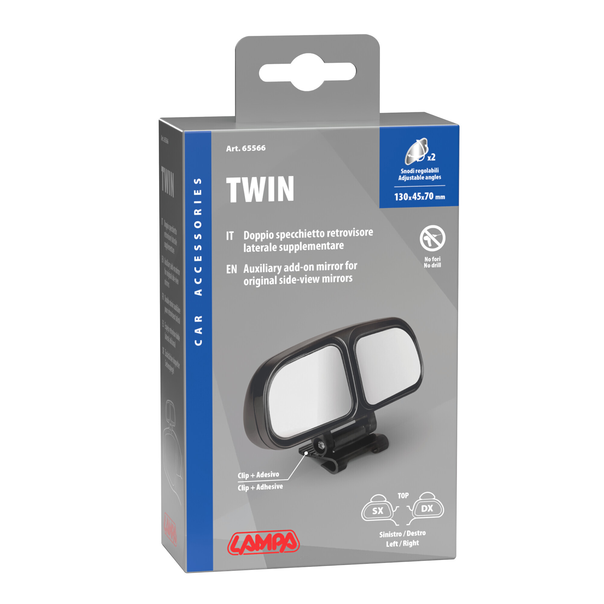 Twin, doppio specchietto retrovisore laterale supplementare 4 Twin, doppio specchietto retrovisore laterale supplementare - immagine 4