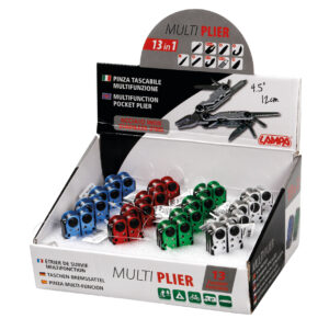 Multi Pliers, pinze tascabili multifunzione 13 in 1, espositore 16 pz