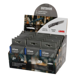 Outdoor, coltelli tascabili richiudibili, espositore 18 pz