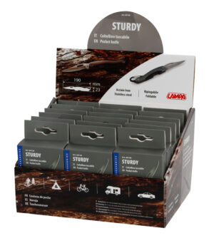 Sturdy, coltelli tascabili richiudibili, espositore 18 pz