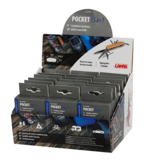 Pocket 15 in 1, coltelli multifunzione tascabili, espositore 18 pz