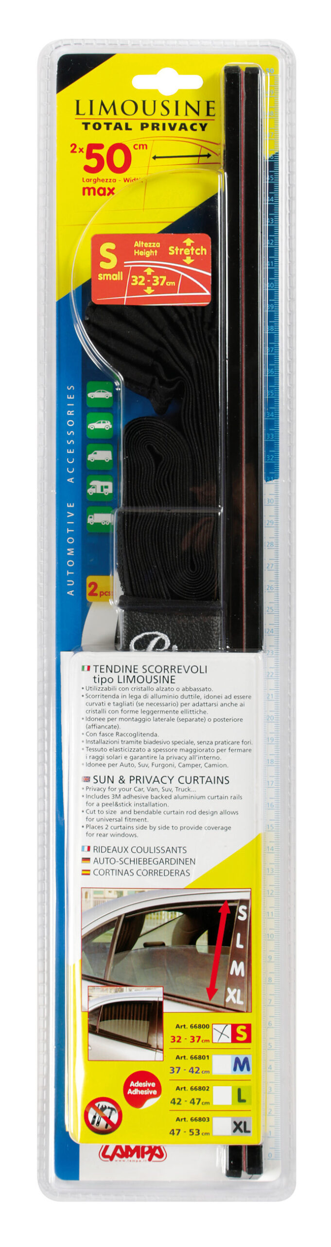 Limousine, coppia tendine scorrevoli - Largh. 50 cm - Alt. 32/37 cm - immagine 5