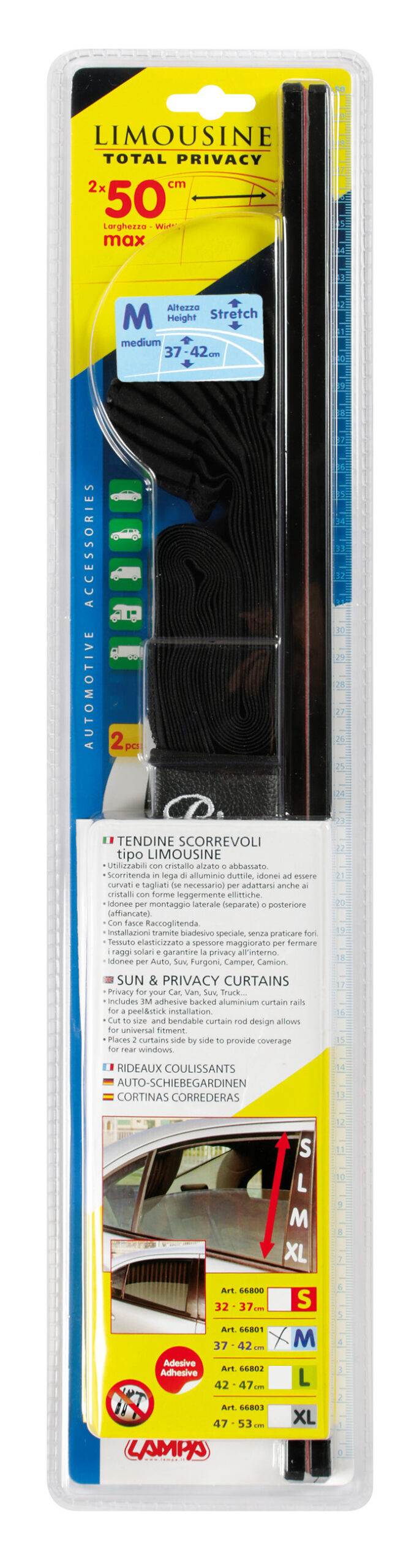 Limousine, coppia tendine scorrevoli - Largh. 50 cm - Alt. 37/42 cm - immagine 4