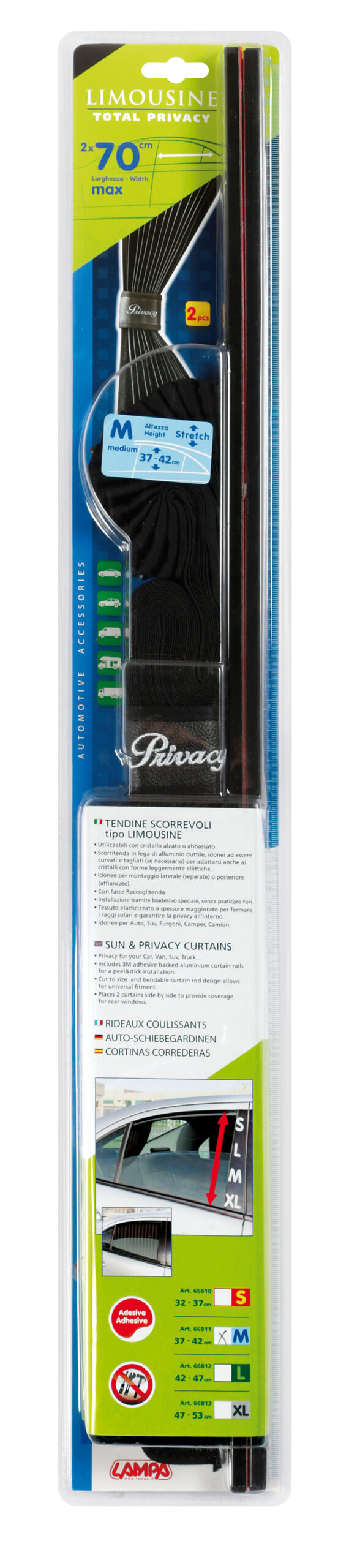 Limousine, coppia tendine scorrevoli - Largh. 70 cm - Alt. 37/42 cm - immagine 4