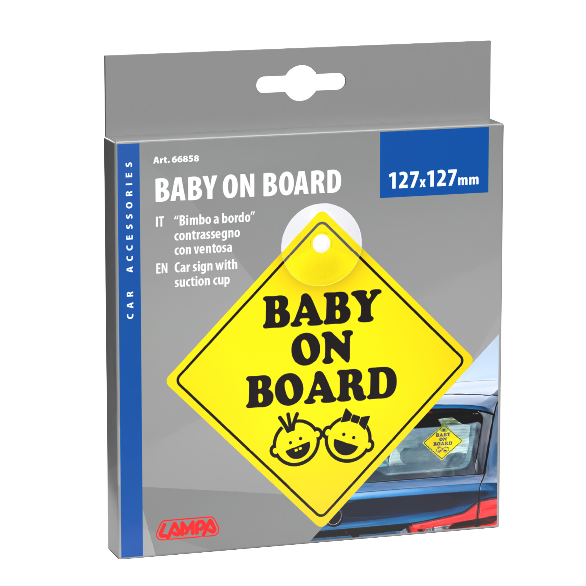 Bimbo a bordo, contrassegno con ventosa - immagine 2