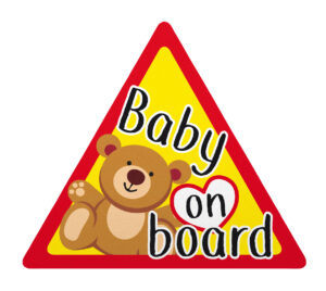 Bimbo a bordo, contrassegno adesivo statico