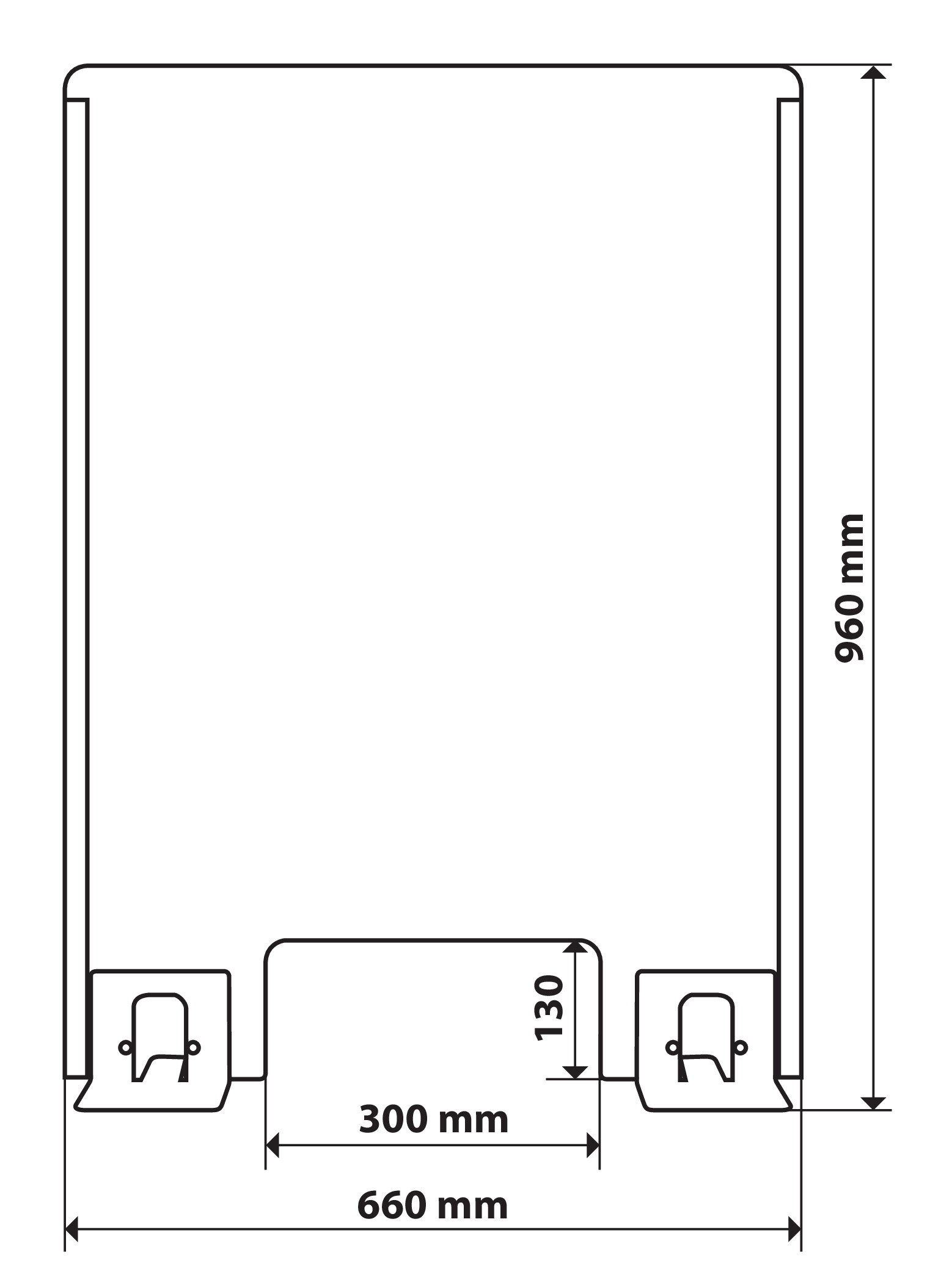 Schermo protettivo parafiato con feritoia per banconi e scrivanie - 660x960 mm - immagine 2