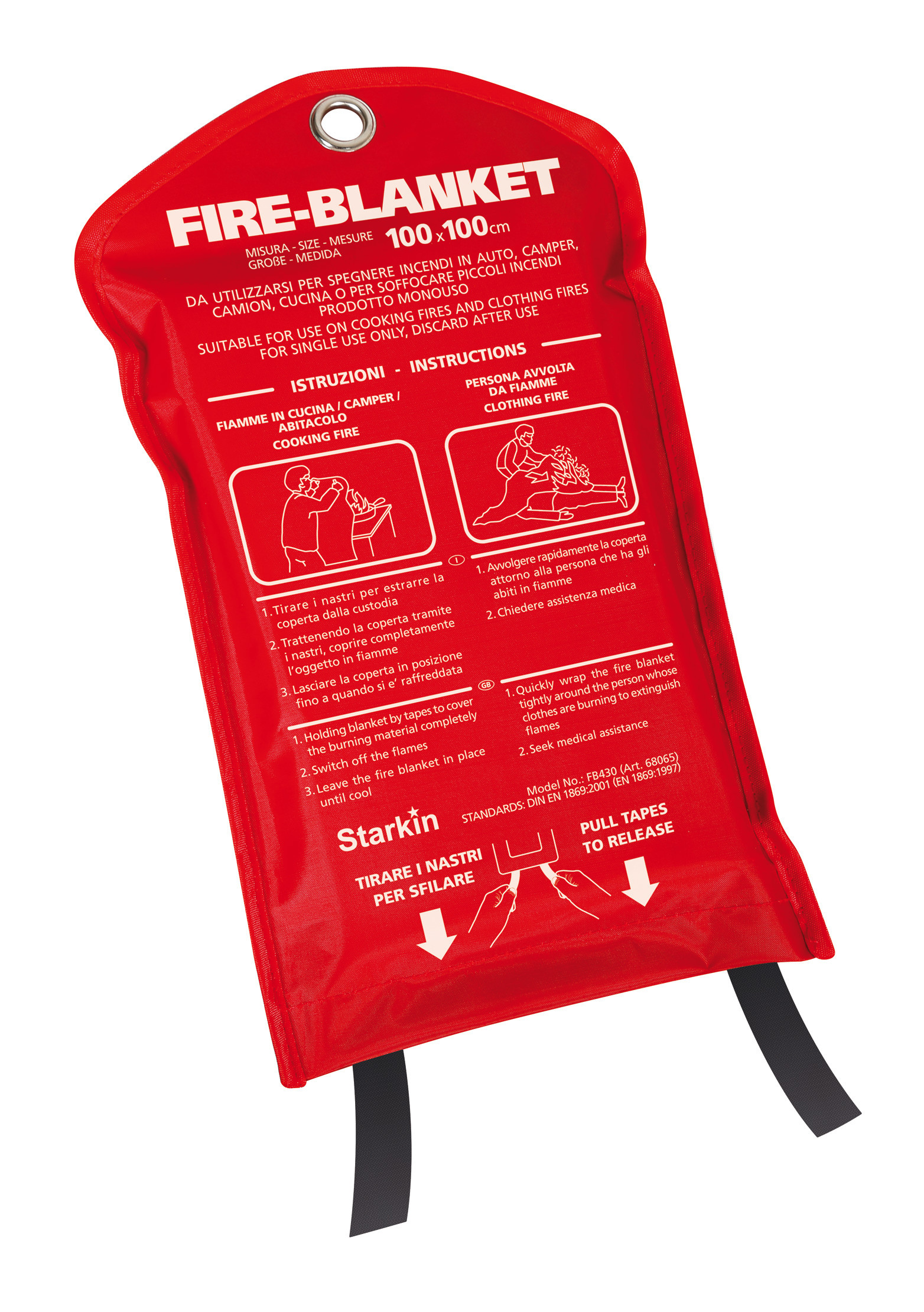 Coperta ignifuga spegnifuoco - 100x100 cm - immagine 2