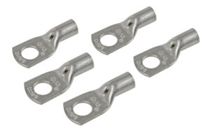 Set 5 pz capicorda da graffare in rame stagnato - sezione 16 mm² - foro 8 mm