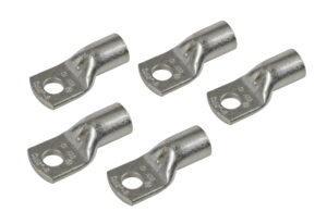 Set 5 pz capicorda da graffare in rame stagnato - sezione 50 mm² - foro 8 mm