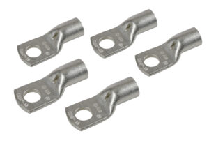 Set 5 pz capicorda da graffare in rame stagnato - sezione 50 mm² - foro 10 mm