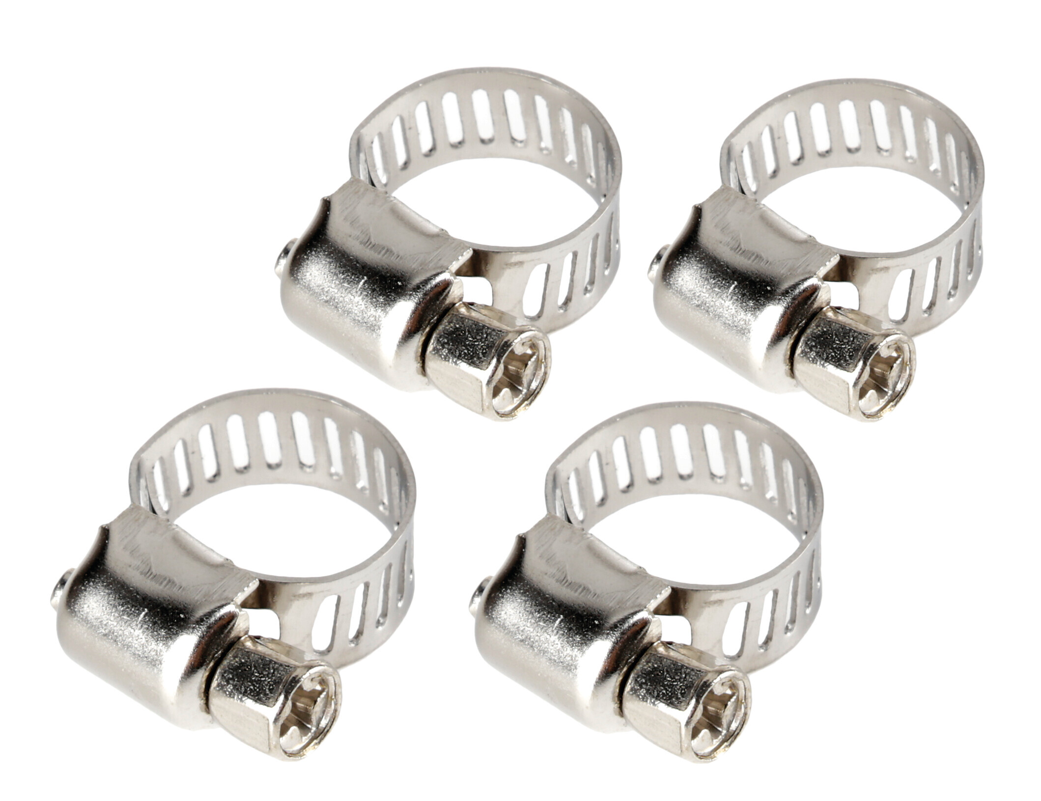 Fascette stringitubo in acciaio inox - set 4 pz - ↔ 8 mm - Ø 8-12 mm
