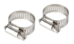 Fascette stringitubo in acciaio inox - set 2 pz - &harr; 12 mm - &Oslash; 13-23 mm