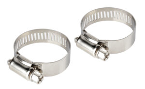 Fascette stringitubo in acciaio inox - set 2 pz - ↔ 12 mm - Ø 21-38 mm