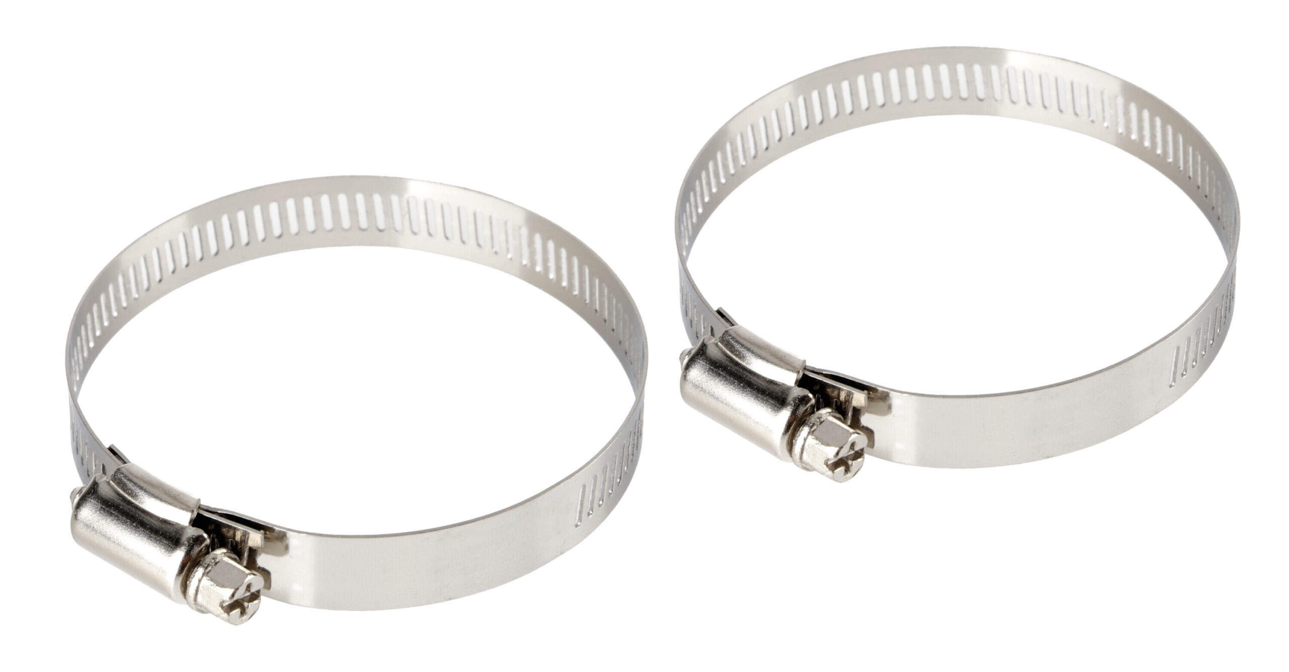 Fascette stringitubo in acciaio inox - set 2 pz - ↔ 12 mm - Ø 52-76 mm