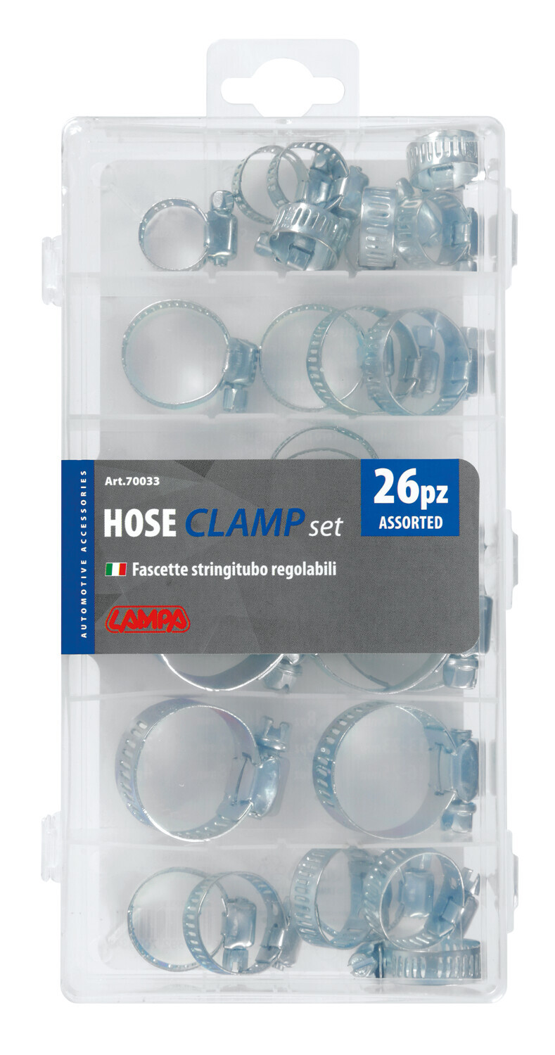 Kit fascette stringitubo in acciaio, 26 pz 2 Kit fascette stringitubo in acciaio, 26 pz - immagine 2