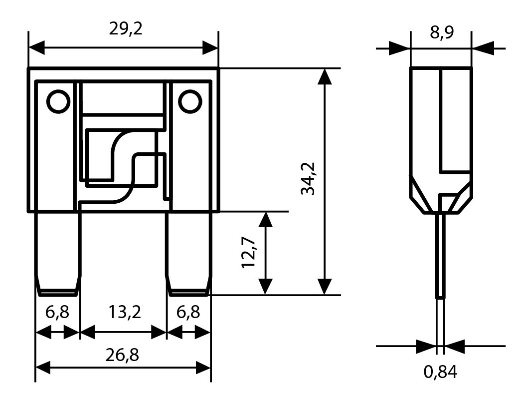 Fusibile lamellare Maxi, 12/32V - 20A - immagine 3