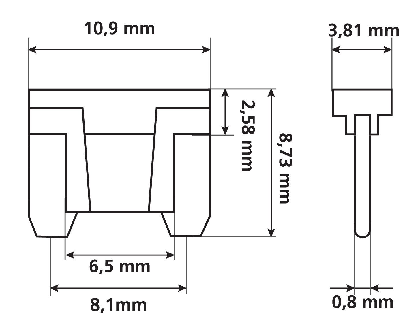 Set 10 fusibili lamellari micro-low profile, 12/32V - immagine 3