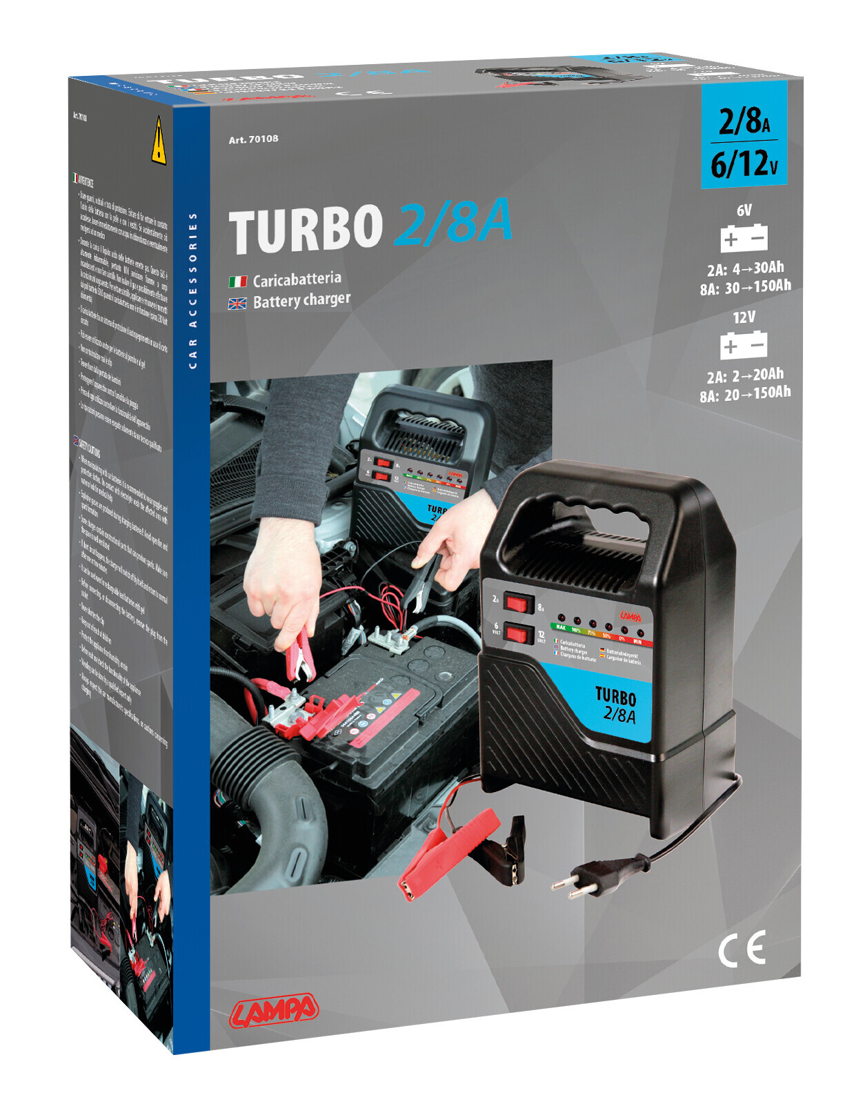 Turbo 2/8 A, caricabatteria 6/12V - immagine 2