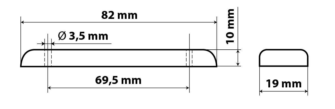 Alumina-2, strip luminosa a 2 led, 12V - immagine 6