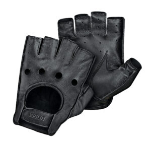 Pilot-2, guanti guida mezze dita - M - Nero