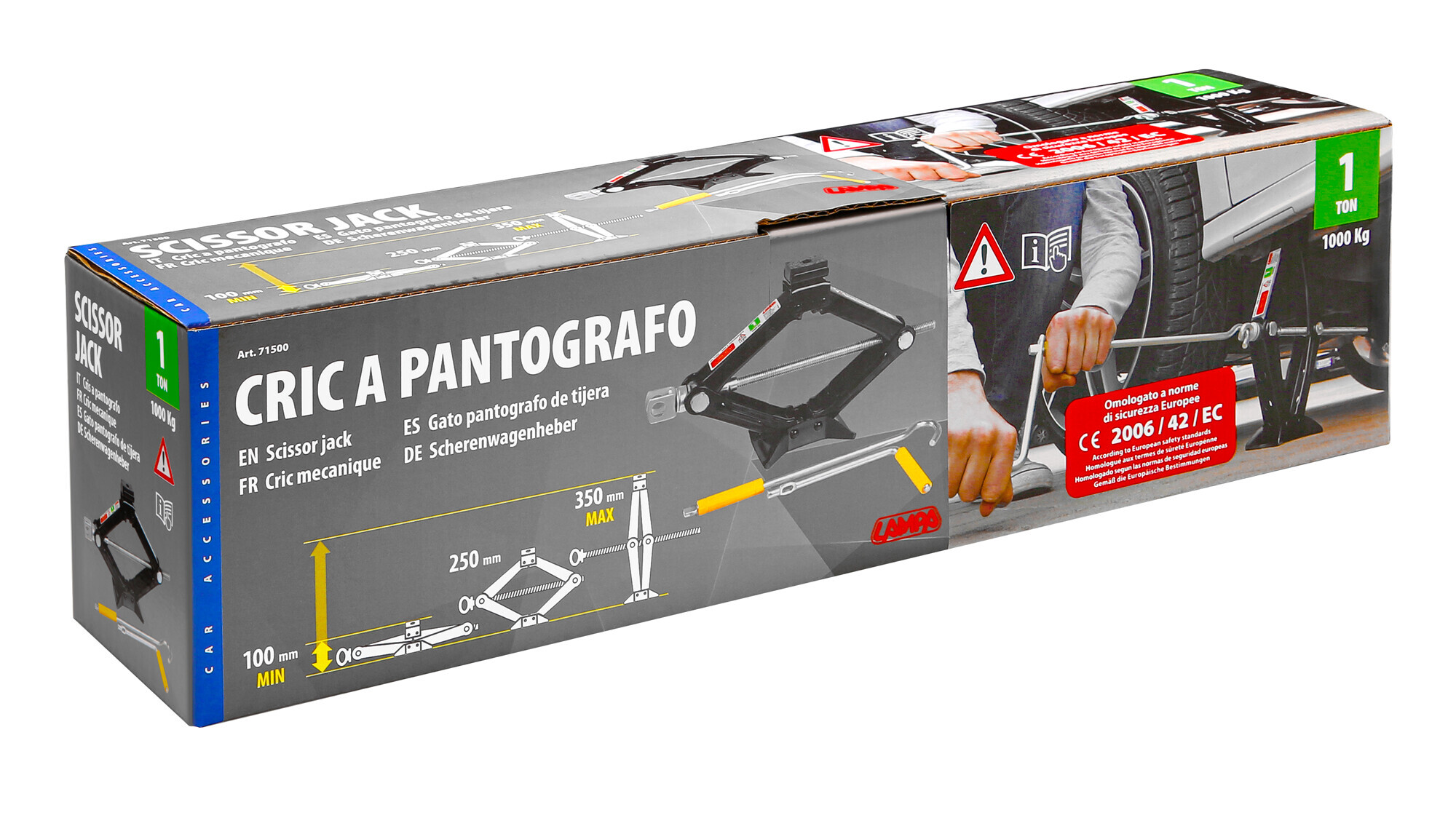 Cric a pantografo - 1.000 kg - immagine 2