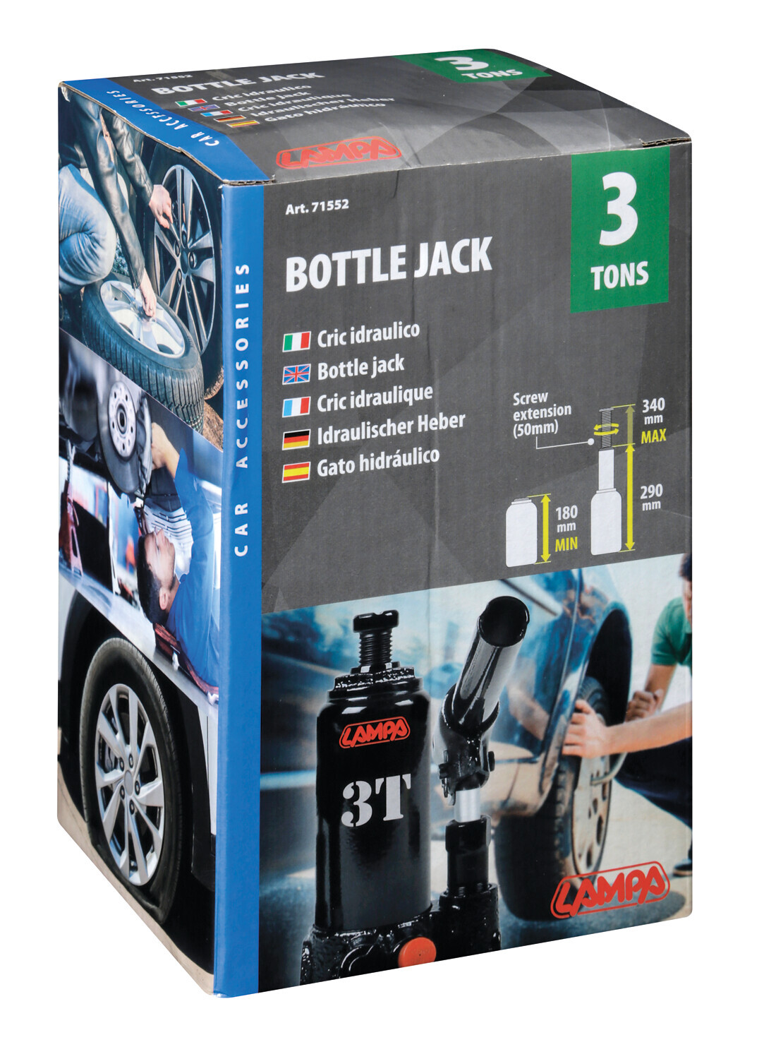 Cric idraulico - 3.000 kg - immagine 3