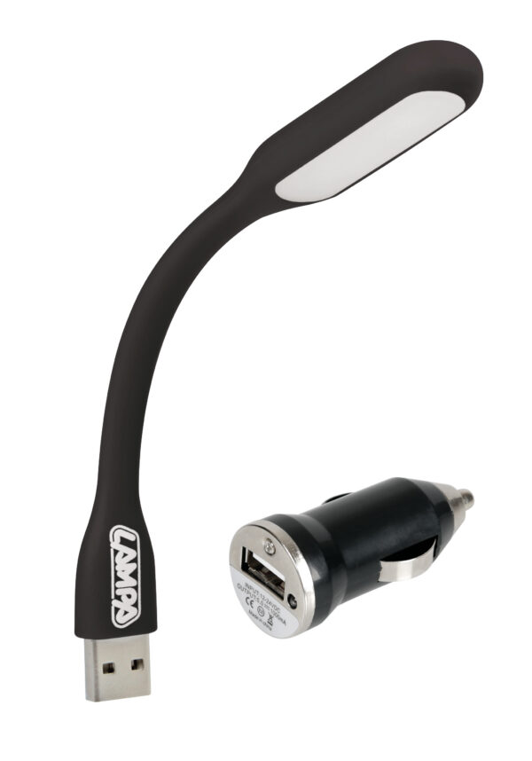 Lampada flessibile a LED COB + caricatore USB 12/24V - D/Blister 1 pz