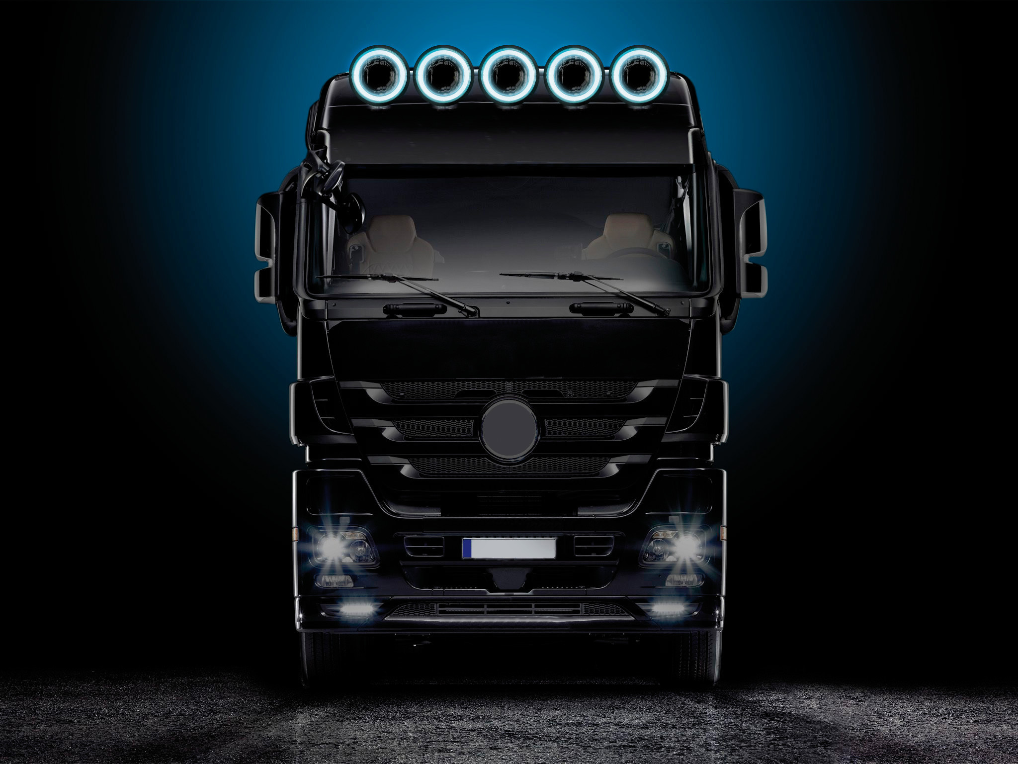 Saturn, faro alogeno di profondità con luce di posizione a led - Ø 220 mm - immagine 6