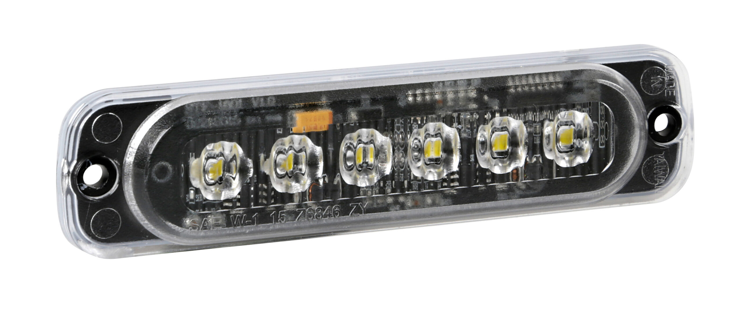 Luce strobo multifunzione - 6 Led - 12/24V - Bianco