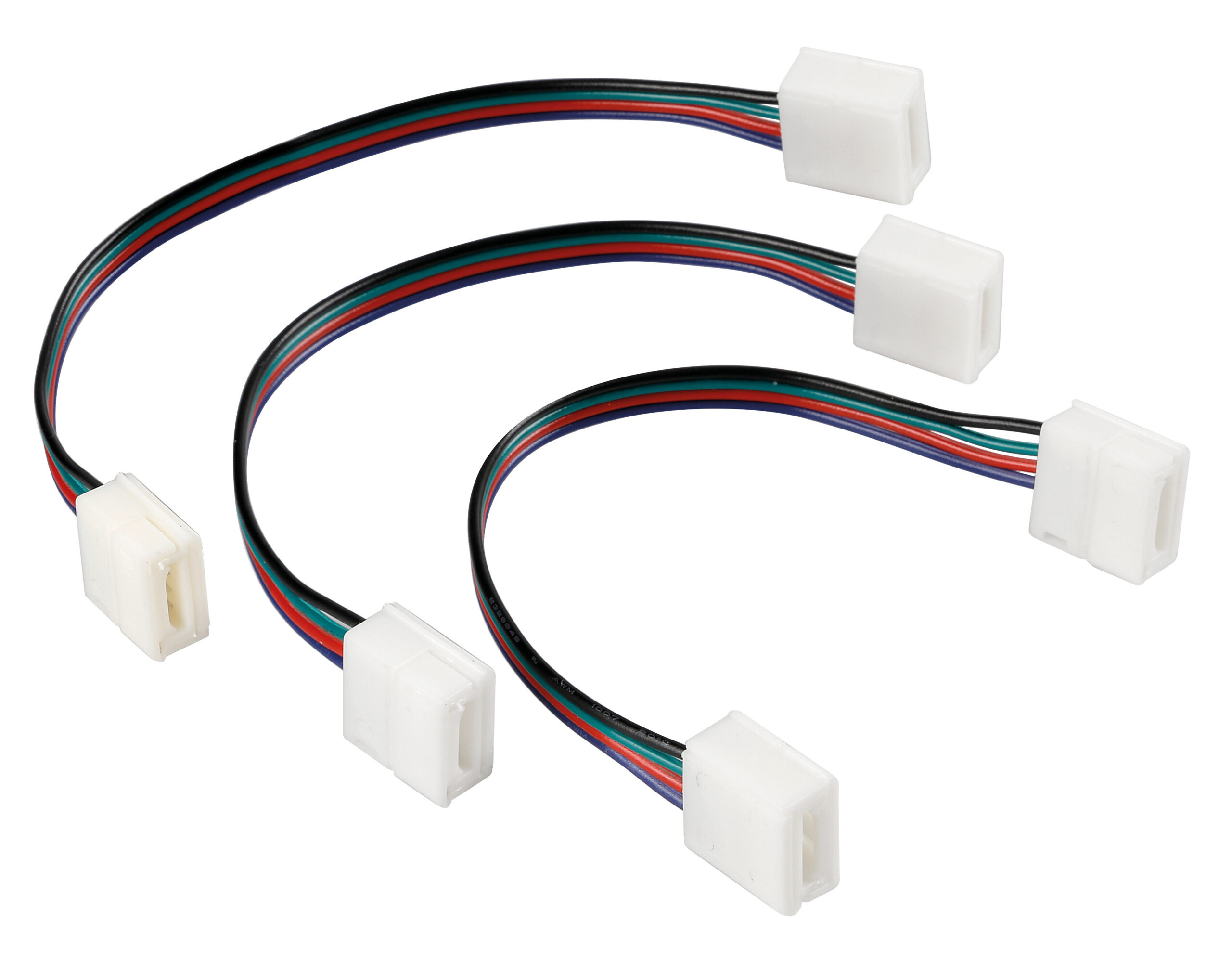 Connect-2, Connettori con prolunga per strisce a Led RGB, set 3 pz