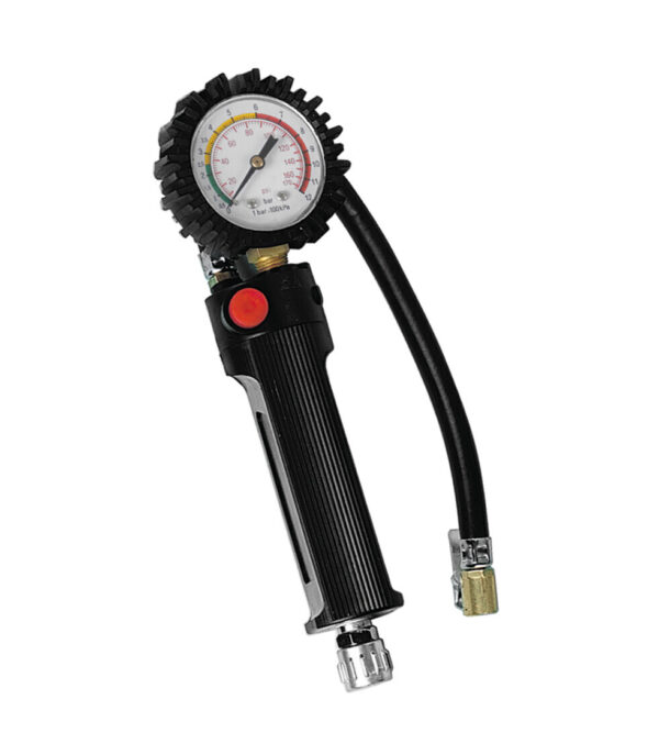 Gonfia pneumatici di precisione con manometro 270&deg; - max 12 bar / 170 psi