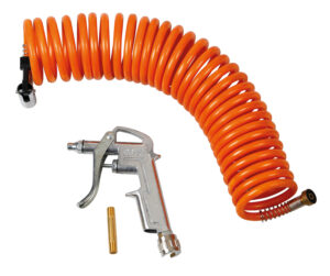 Air-Kit, Tubo a spirale 5 m + pistola aria compressa