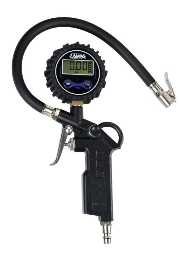 Pistola con manometro digitale per gonfiaggio pneumatici